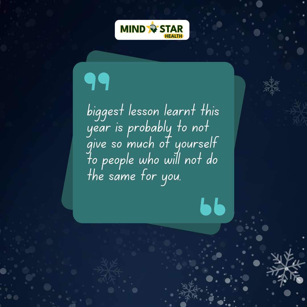 Biggest lesson learnt this year