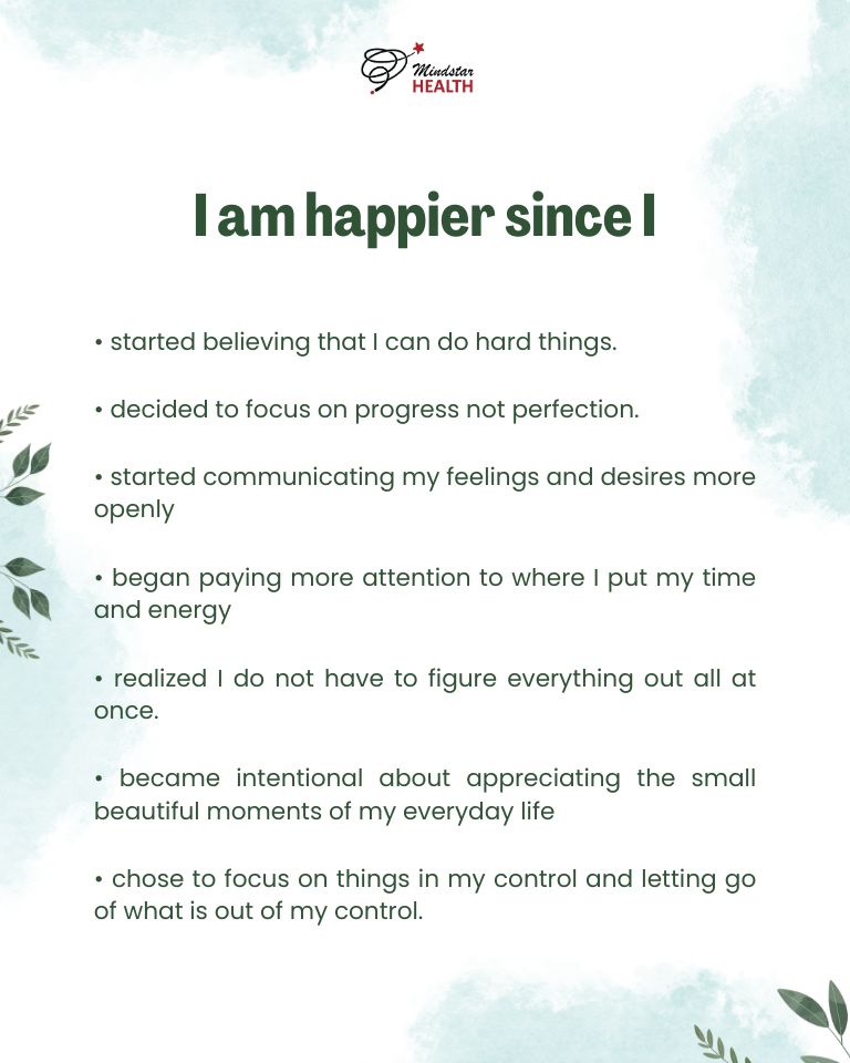 I am happier since I