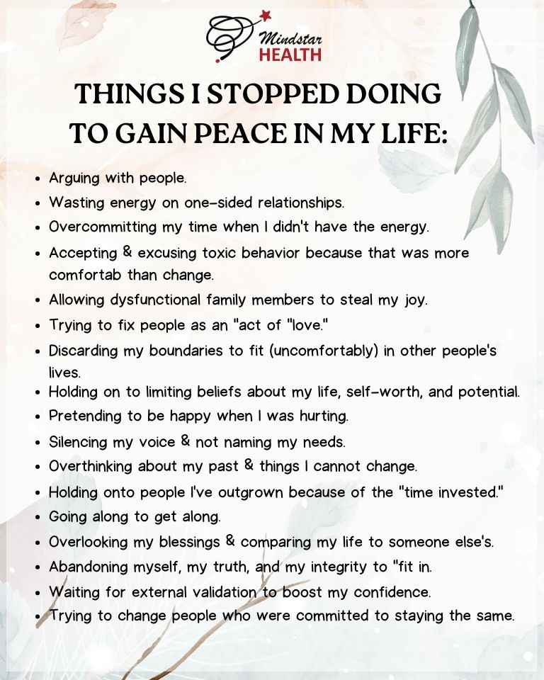 Things I Stopped Doing