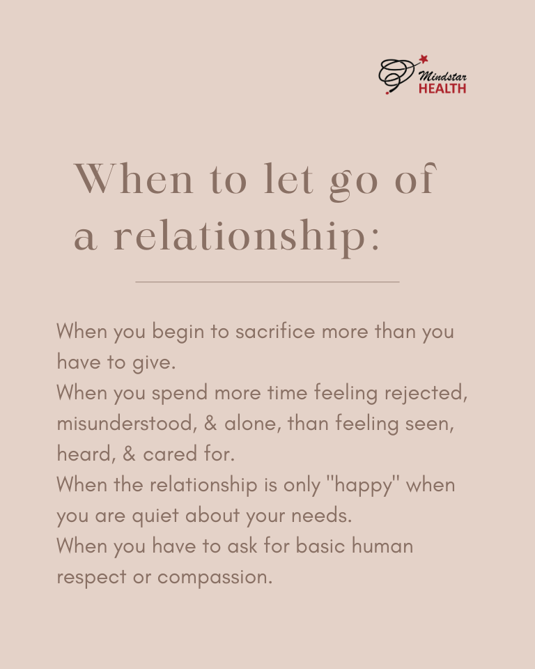 When to let go of a relationship